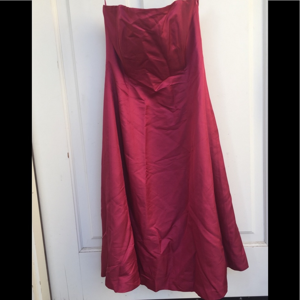 Banana Republic SILK dress 👗 lined light plum dark pink 6 - Picture 5 of 8